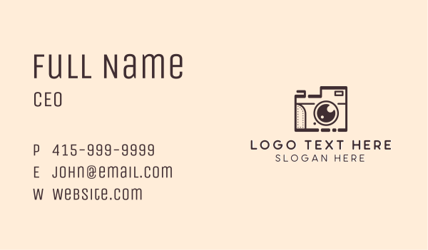 Photography Camera Vlogger Business Card Design Image Preview