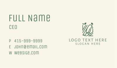 Green Robin Tree Business Card Image Preview