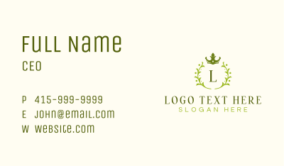 Luxury Crown Wreath Business Card Image Preview