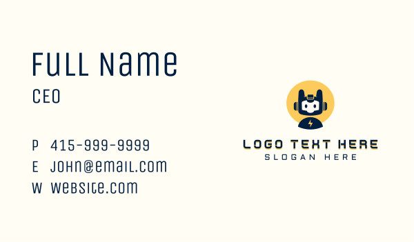 Video Game Robot Tech Business Card Design Image Preview