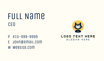 Video Game Robot Tech Business Card Image Preview