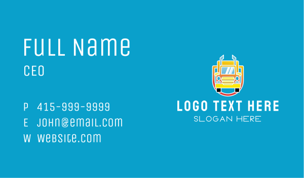 Yellow Delivery Truck Business Card Design Image Preview