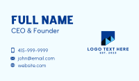 Blue Minimalist Mountain  Business Card Image Preview