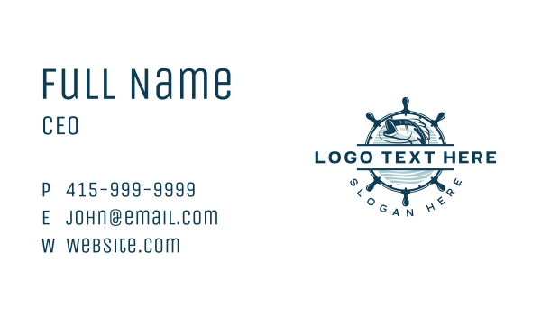 Fish Port Helm Business Card Design Image Preview