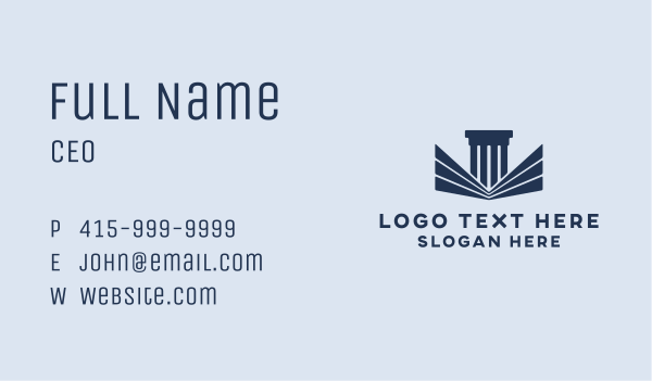 Column Building Structure Business Card Design Image Preview