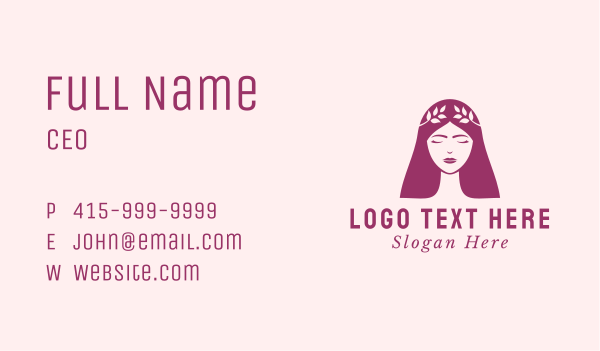 Beautiful Nature Woman Business Card Design Image Preview