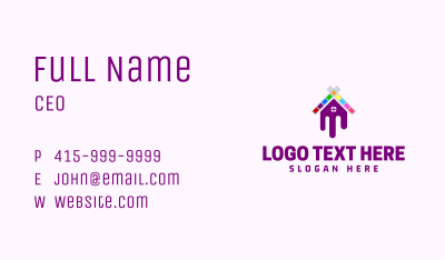 Paint Swatch House Business Card Image Preview