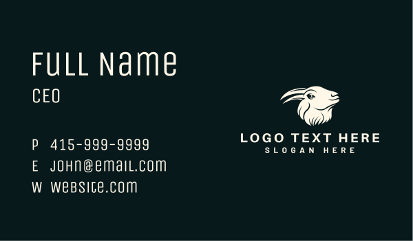 Crow Goat Animal Business Card Design Image Preview