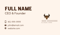 Geometric Brown Bull Business Card Image Preview
