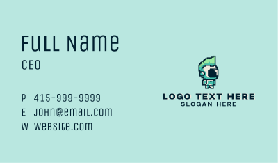 Futuristic Pixel Robot Business Card Image Preview