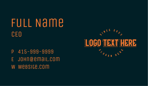 Streetwear Gothic Wordmark Business Card Design Image Preview