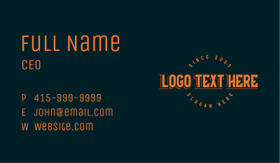 Streetwear Gothic Wordmark Business Card Image Preview