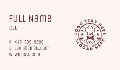 Chef Hat Catering Business Card Image Preview