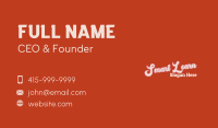 Retro Cursive Wordmark Business Card Image Preview