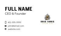 Smoking Cigar Skull Business Card Image Preview
