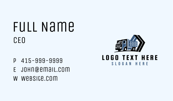 Truck Haulage Transport Business Card Design Image Preview