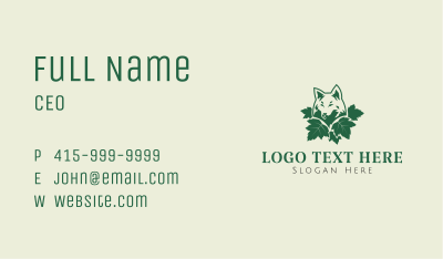 Eco Wild Wolf Business Card Image Preview