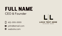 Black Professional Letter Brand  Business Card Design