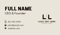 Black Professional Letter Brand  Business Card Image Preview