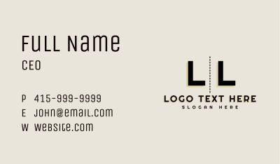 Black Professional Letter Brand  Business Card Image Preview