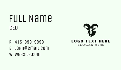 Mountain Ram Goat  Business Card Image Preview