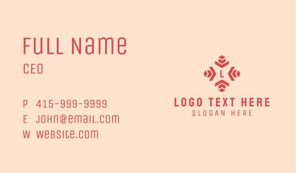 Red Direction Lettermark Business Card Design Image Preview