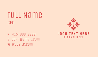 Red Direction Lettermark Business Card Image Preview