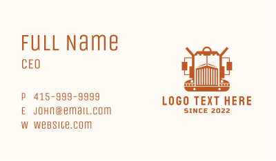 Trailer Truck Vehicle Business Card