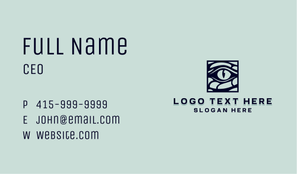 Crocodile Eye Business Card Design Image Preview