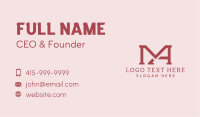 M & A Monogram Business Card Image Preview