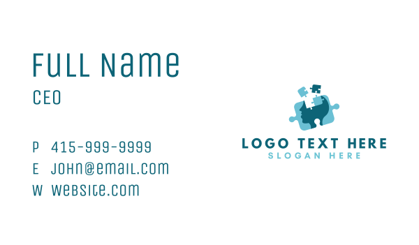Puzzle Head Psychology Business Card Design Image Preview