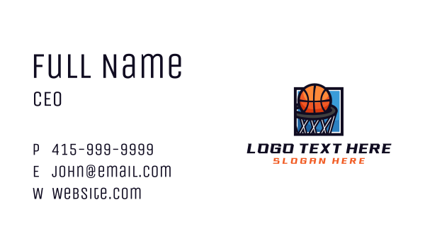 Basketball Sports League Business Card Design Image Preview