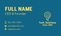 Yellow Lightbulb Idea  Business Card Image Preview