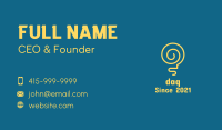 Yellow Lightbulb Idea  Business Card Image Preview