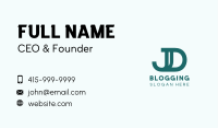 J & D Monogram Business Card Image Preview