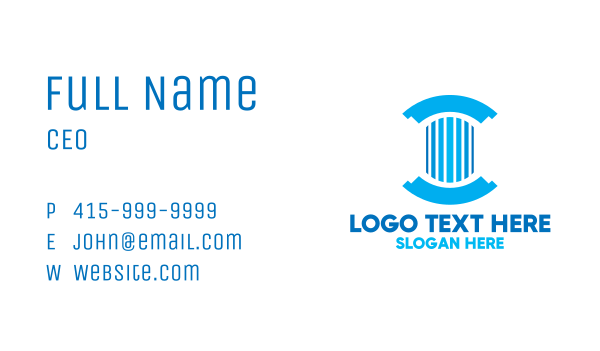 Round Pillar Business Card Design Image Preview