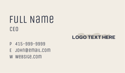 Classic Firm Business Wordmark  Business Card Image Preview