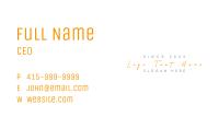 Orange Signature Business Business Card Image Preview