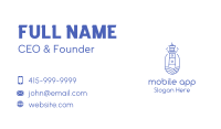 Blue Monoline Lighthouse Business Card Design