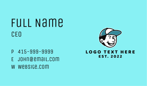 Kid Cap Character Business Card Design Image Preview