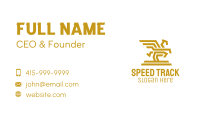 Golden Mythical Pegasus Business Card Image Preview