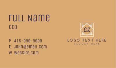 Classic Design Lettermark Business Card Image Preview