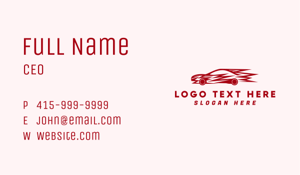 Fast Racing Car Business Card Design Image Preview