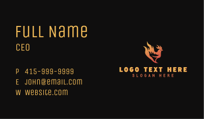 Fire Chicken Restaurant Business Card Image Preview