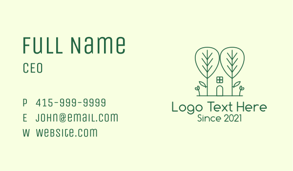 Eco Friendly House  Business Card Design Image Preview