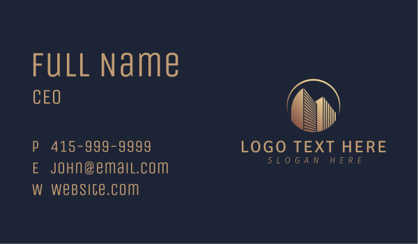 Commercial Building Structure Business Card Design Image Preview
