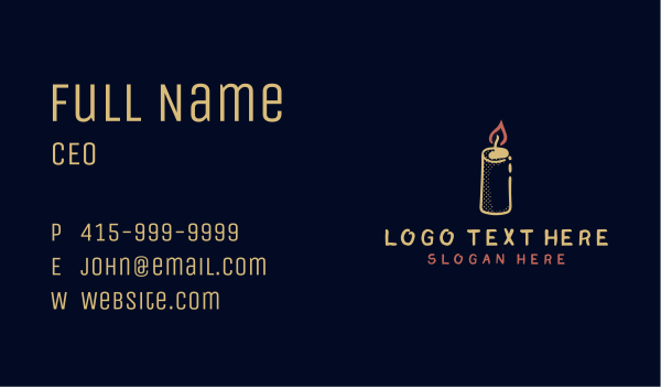 Wax Candle Decor Business Card Design Image Preview