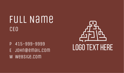 Aztec Temple Maze Business Card