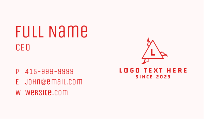 Fire Triangle Letter Business Card Image Preview