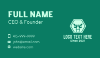 Green Plant Hexagon Business Card Image Preview